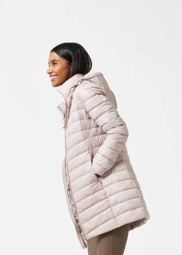 Latte Duck Down Puffer Coat