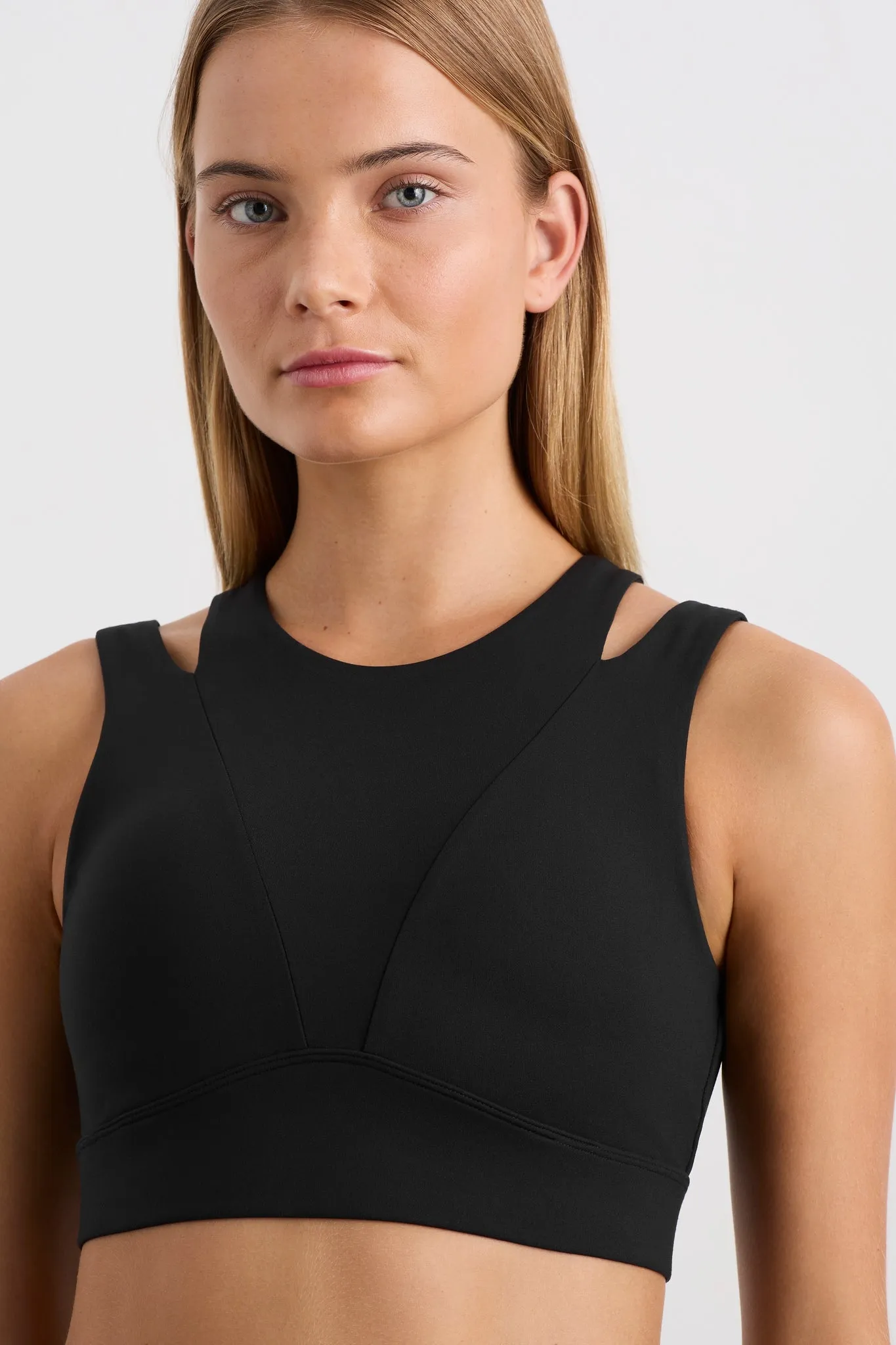 Layered Cut Out Sports Bra 385