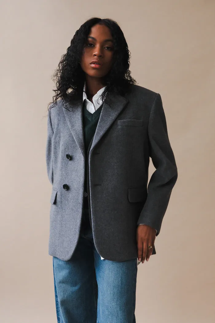 LAYERED HEAVY WOOL BLAZER