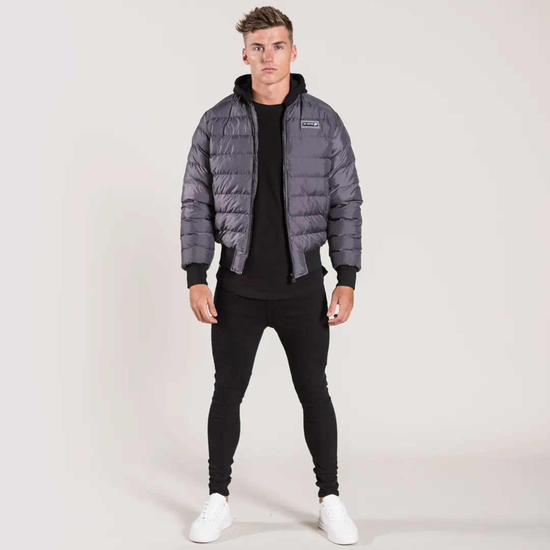 Lazeon Bomber Jacket - Grey