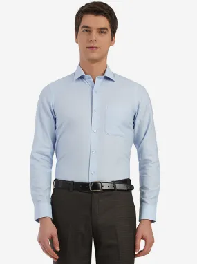 Light Blue Dobby Slim Fit Formal Shirt | JadeBlue