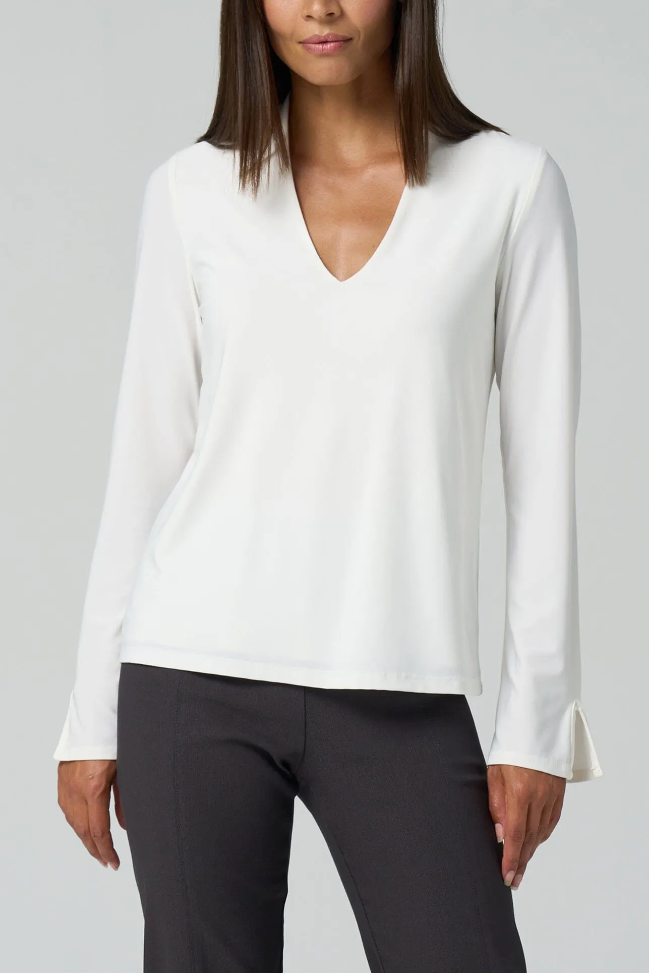 Luxe Stretch Long Sleeve V-Neck