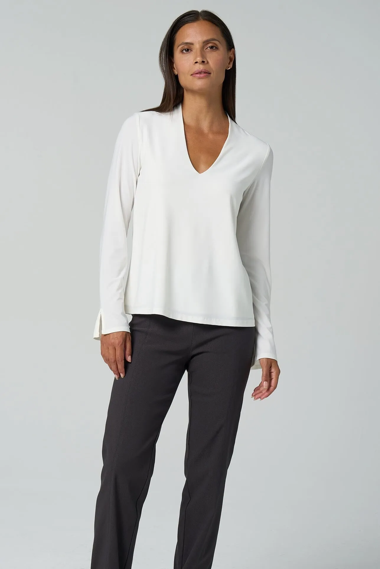 Luxe Stretch Long Sleeve V-Neck