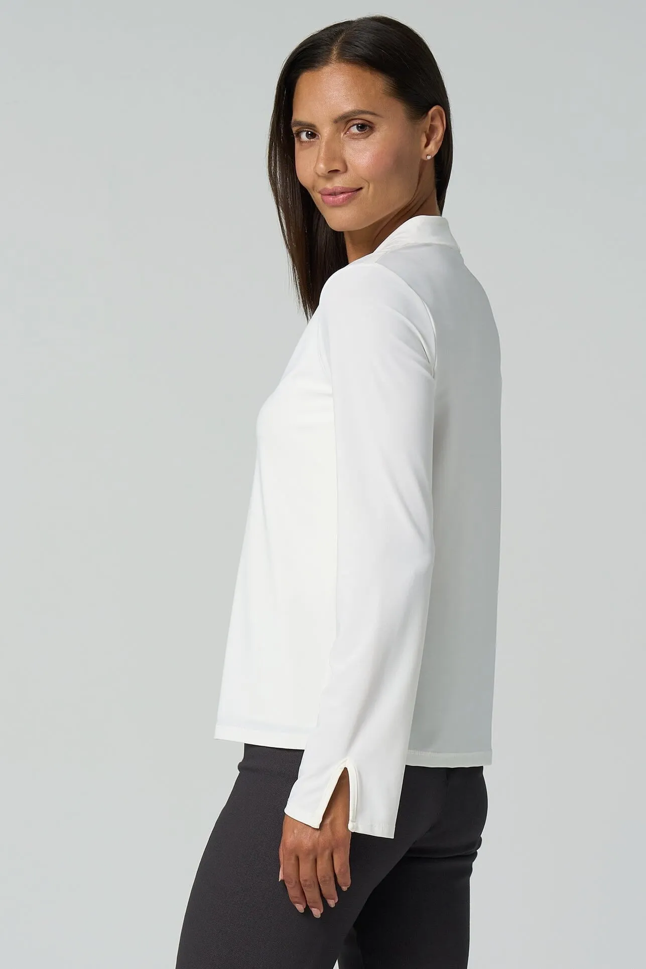 Luxe Stretch Long Sleeve V-Neck