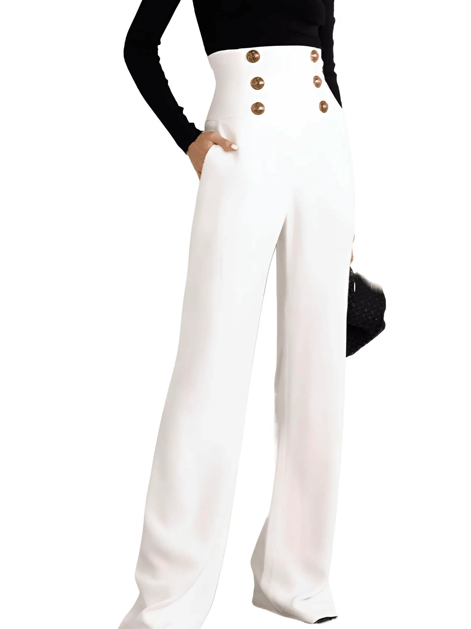 Luxury Quality High Waist Wide Leg Pants