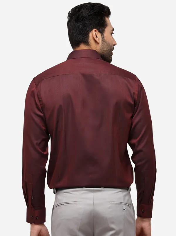 Maroon Striped Slim Fit Party Wear Shirt | Greenfibre