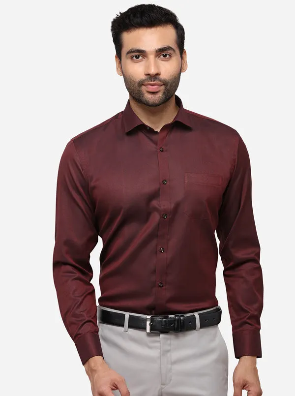 Maroon Striped Slim Fit Party Wear Shirt | Greenfibre