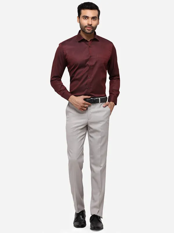 Maroon Striped Slim Fit Party Wear Shirt | Greenfibre