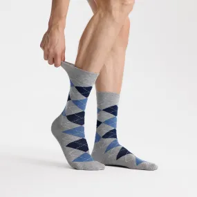 Men's Bamboo Dress Socks • Argyle Pack of 1/3/5 Pairs • Pacific Grey