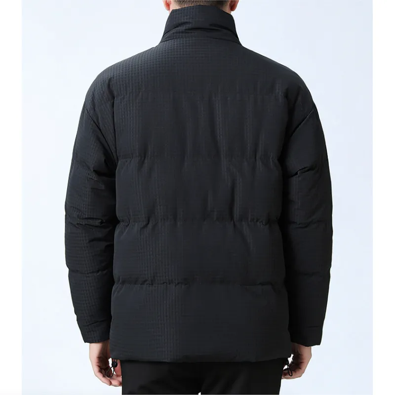 Men's Chic Houndstooth Insulated Puffer Jacket