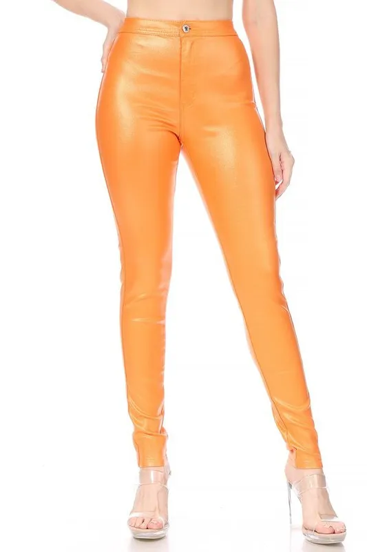 Metallic Skinny Pants