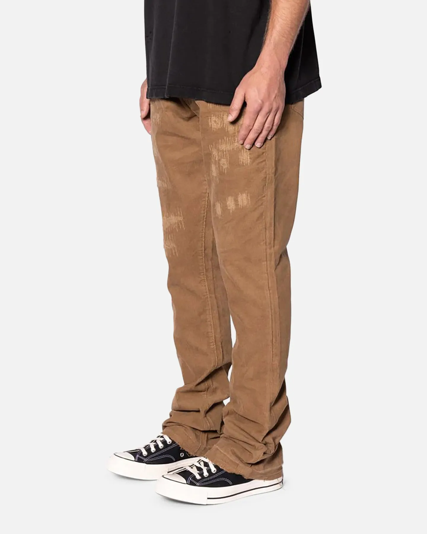 MNML B682 Flare Corduroy Repair Pants Brown