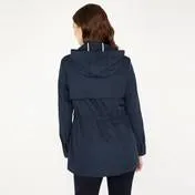 Navy Long Length Rain Coat