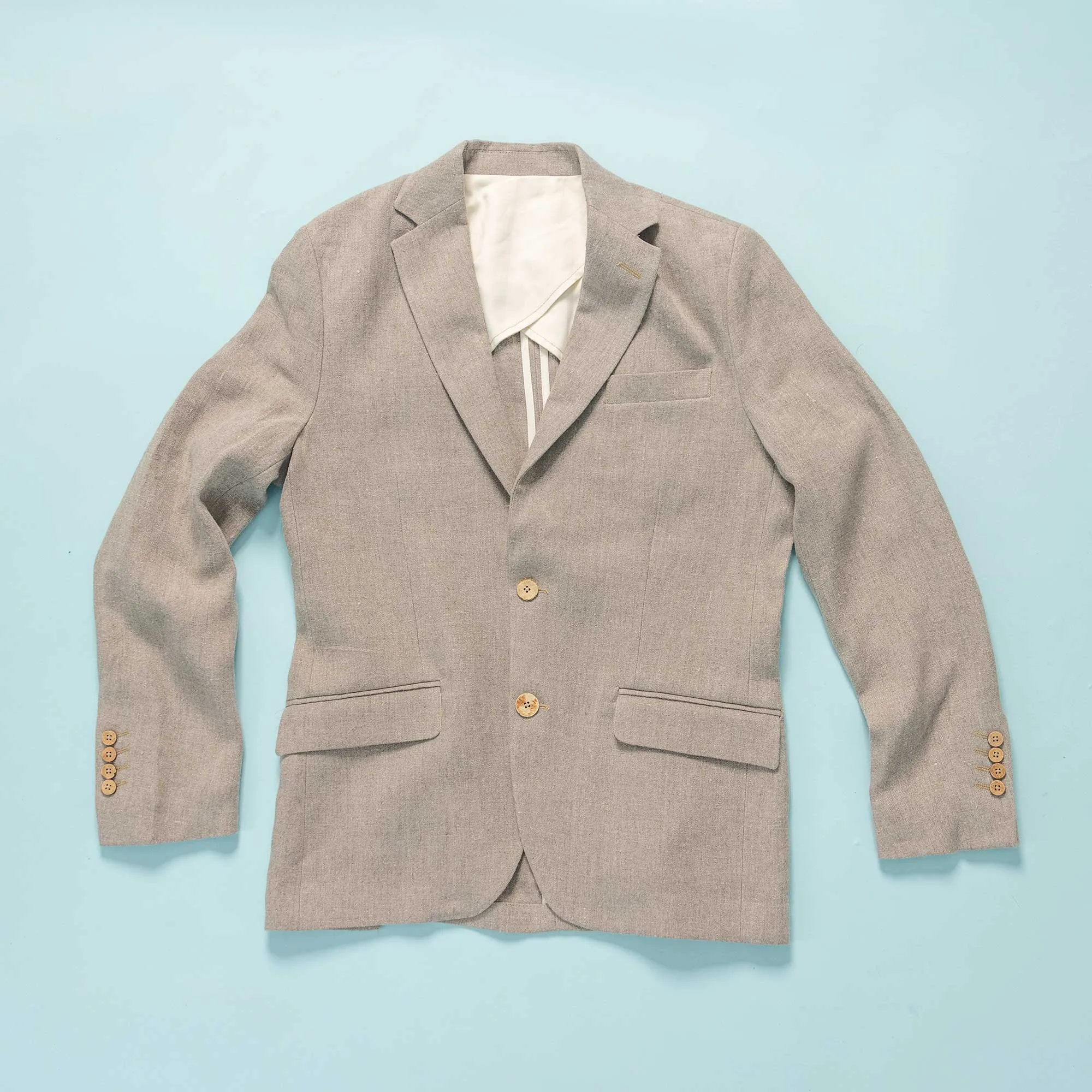 NEW YORKER 100% Organic Linen Blazer Jacket (Organic Cotton Lining, Coconut Buttons) (Biodegradable)