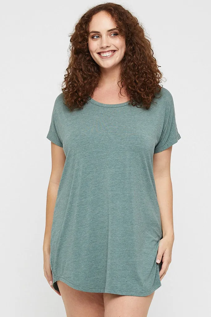 Niah Night Dress - Moss Green