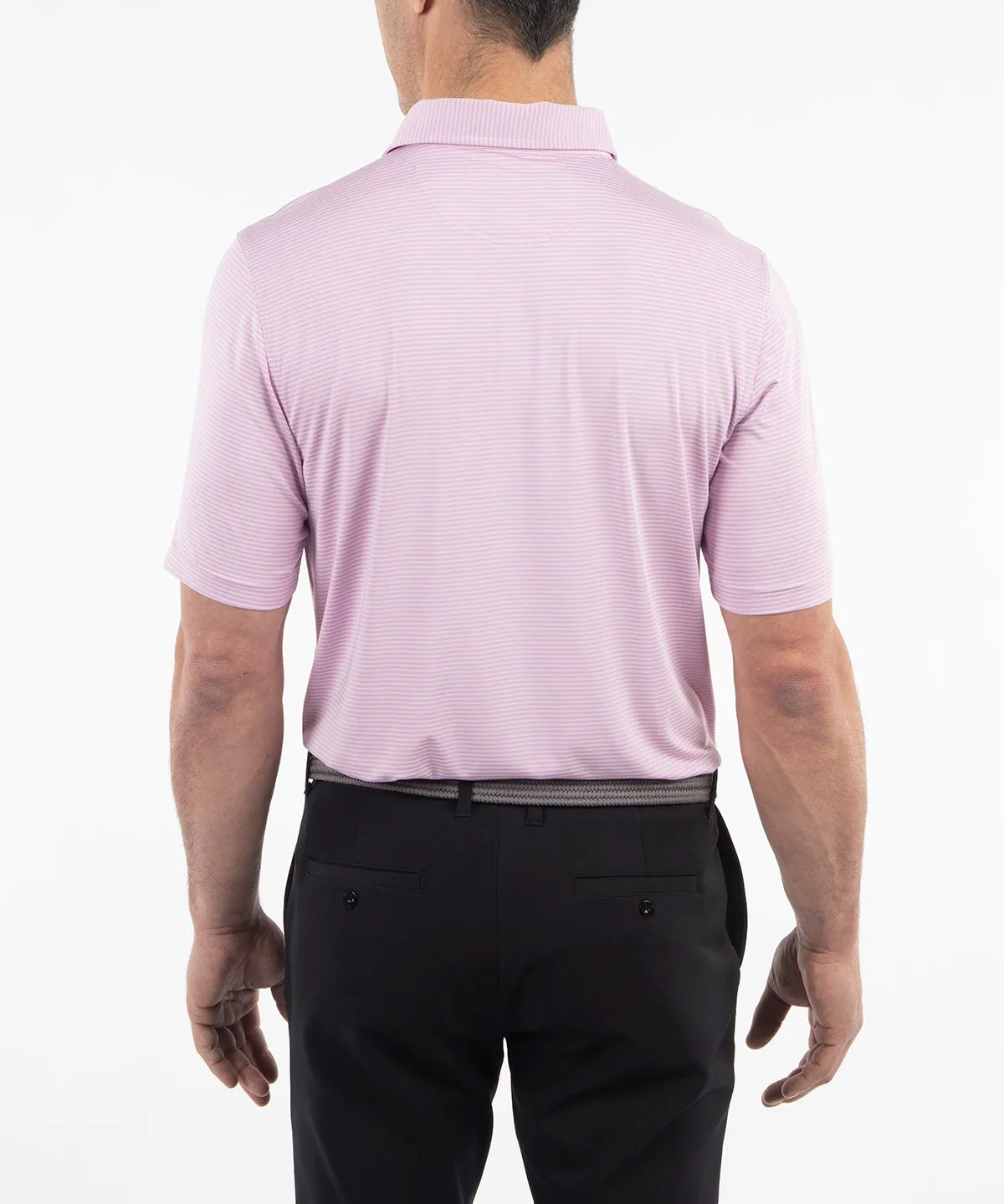 Performance Jersey Mini Tonal Feed Stripe Polo