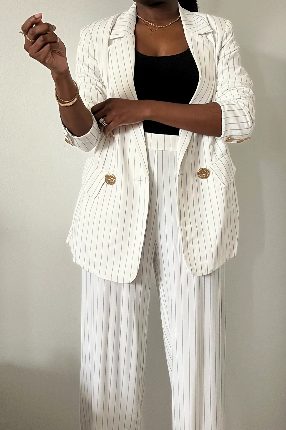 Pinstripe Pant Suit