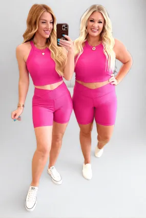 Rae Mode Pink Cropped Tank Top