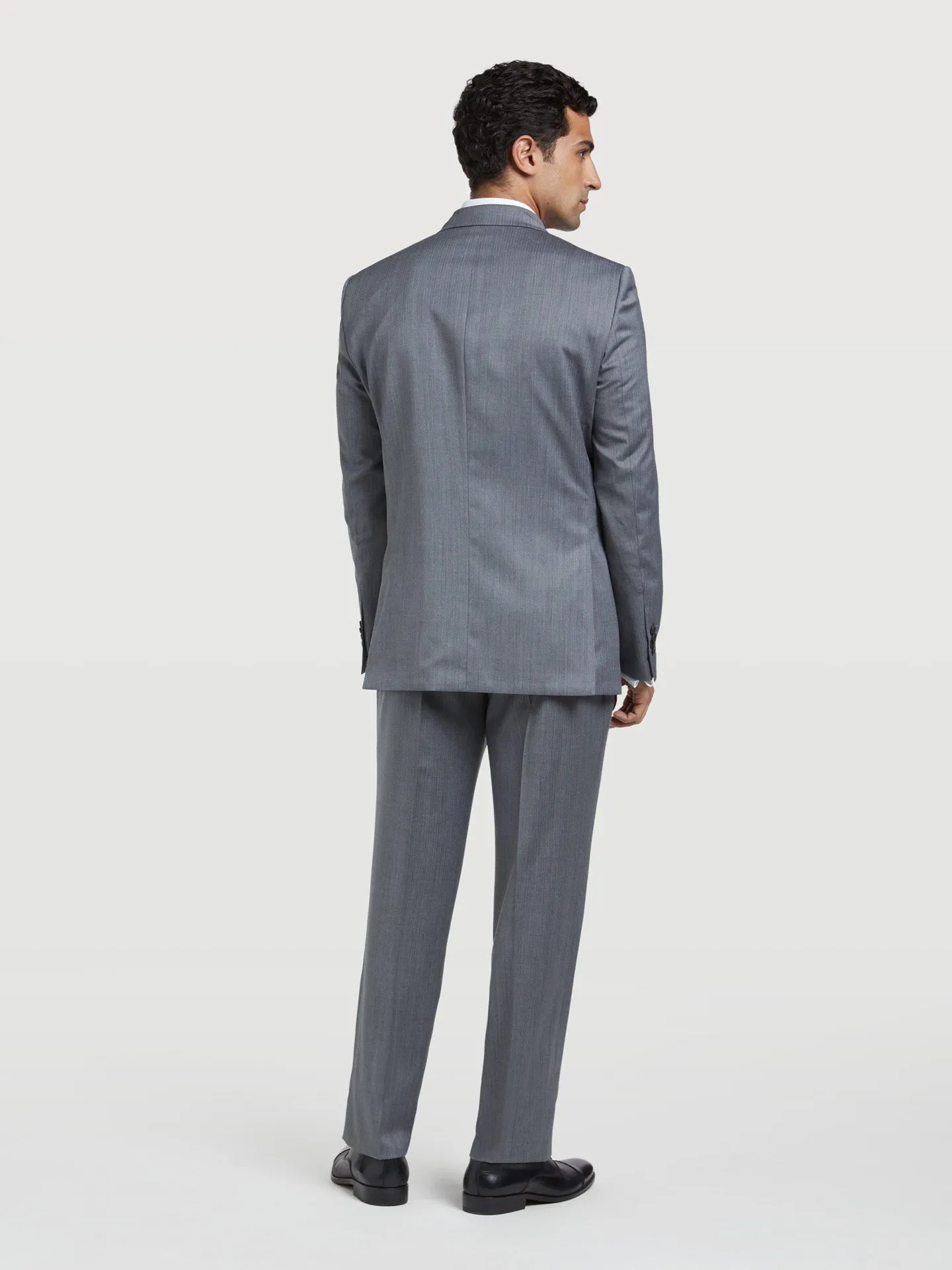 Regular Fit 4 Seasons Herringbone Suit