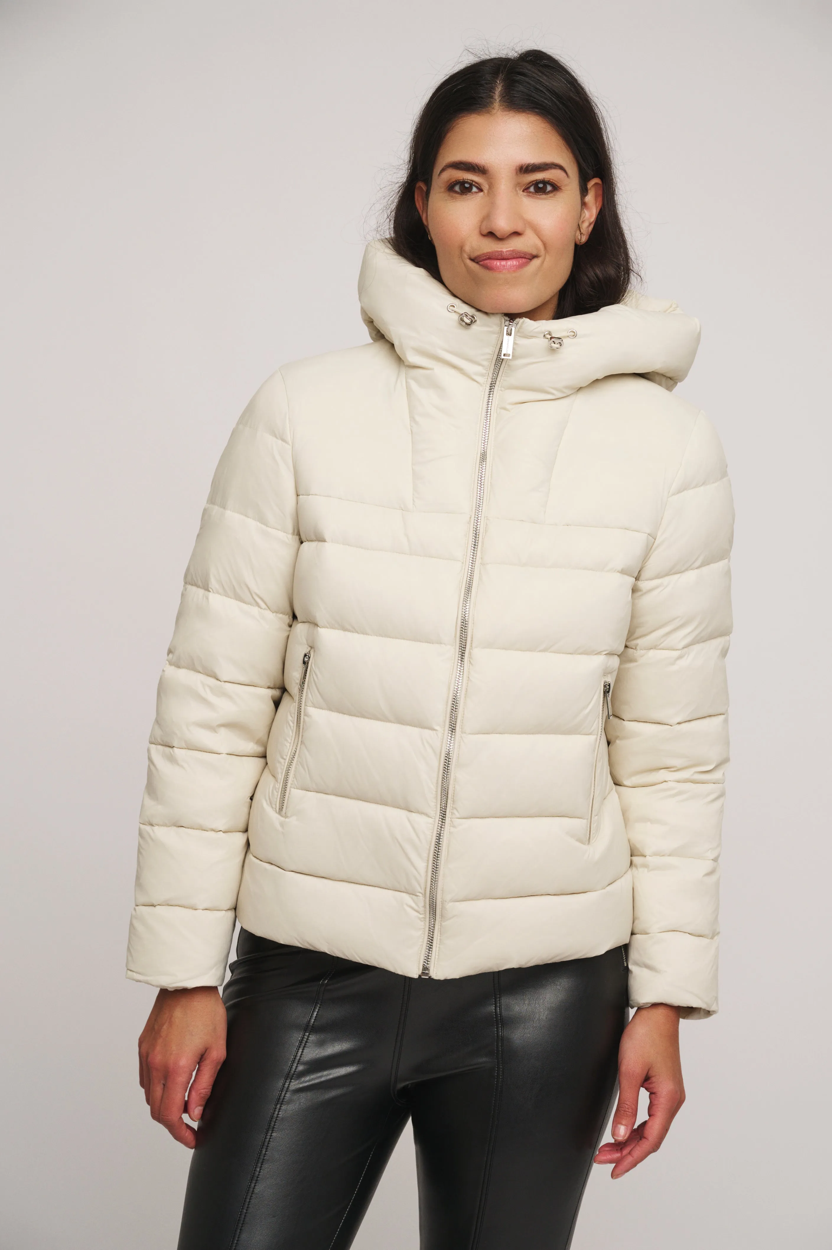 Reni 2 in 1 Birch Wool Coat with removable Down Jacket