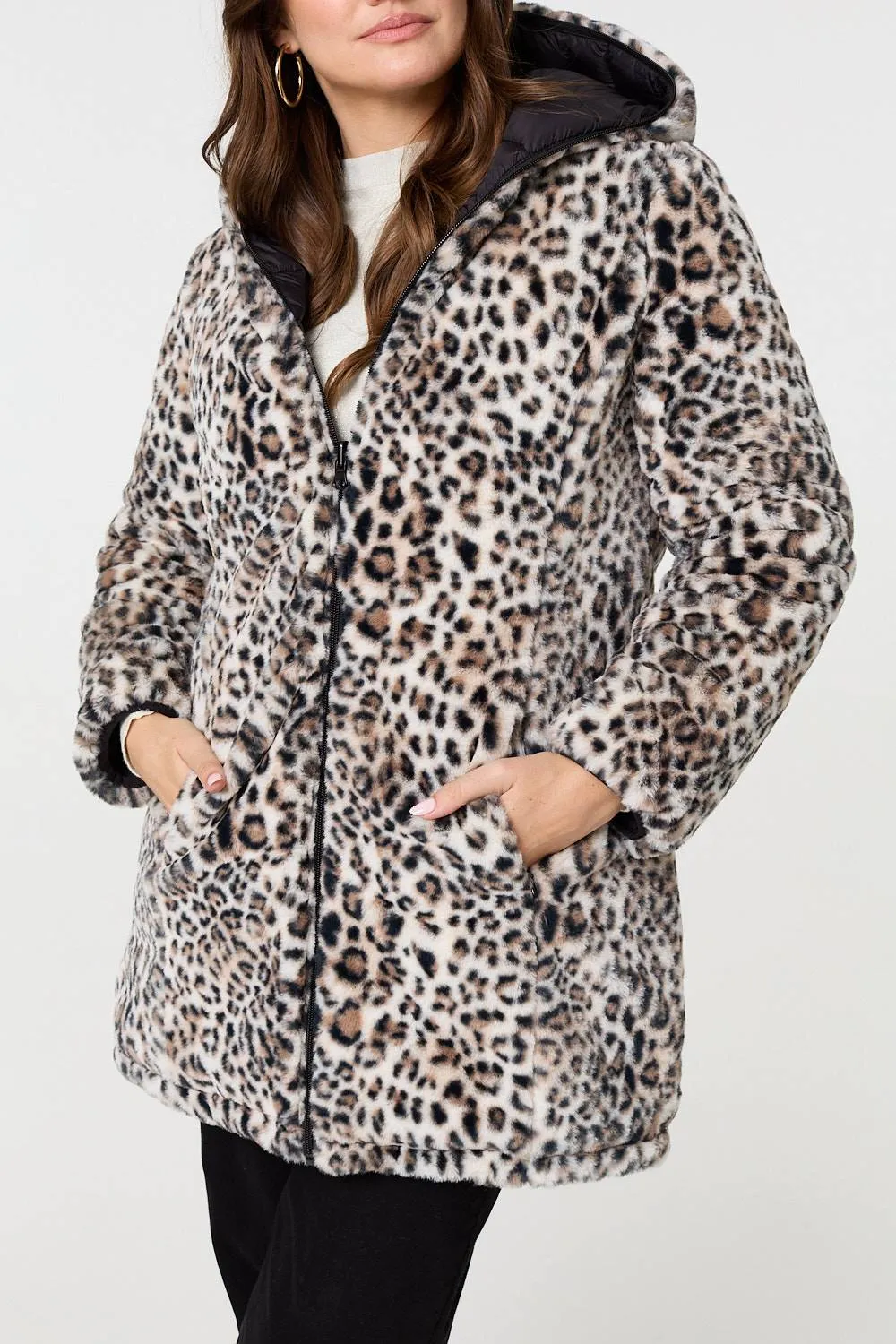 Reversible Animal Print Puffer Jacket