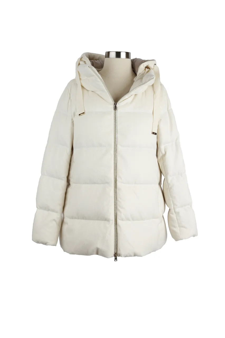 Silk-Cashmere Down Water Repellent Puffer Jacket