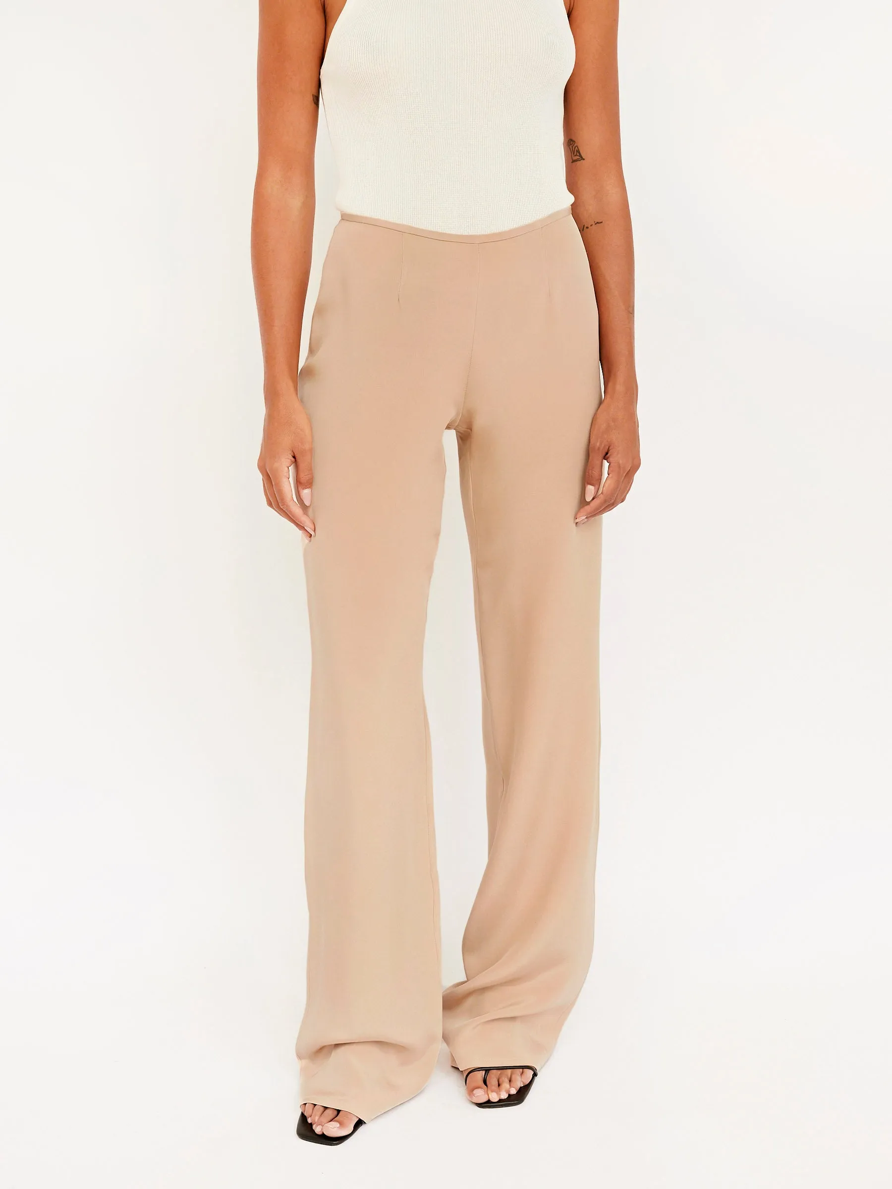 Silk Crepe Relaxed Pant