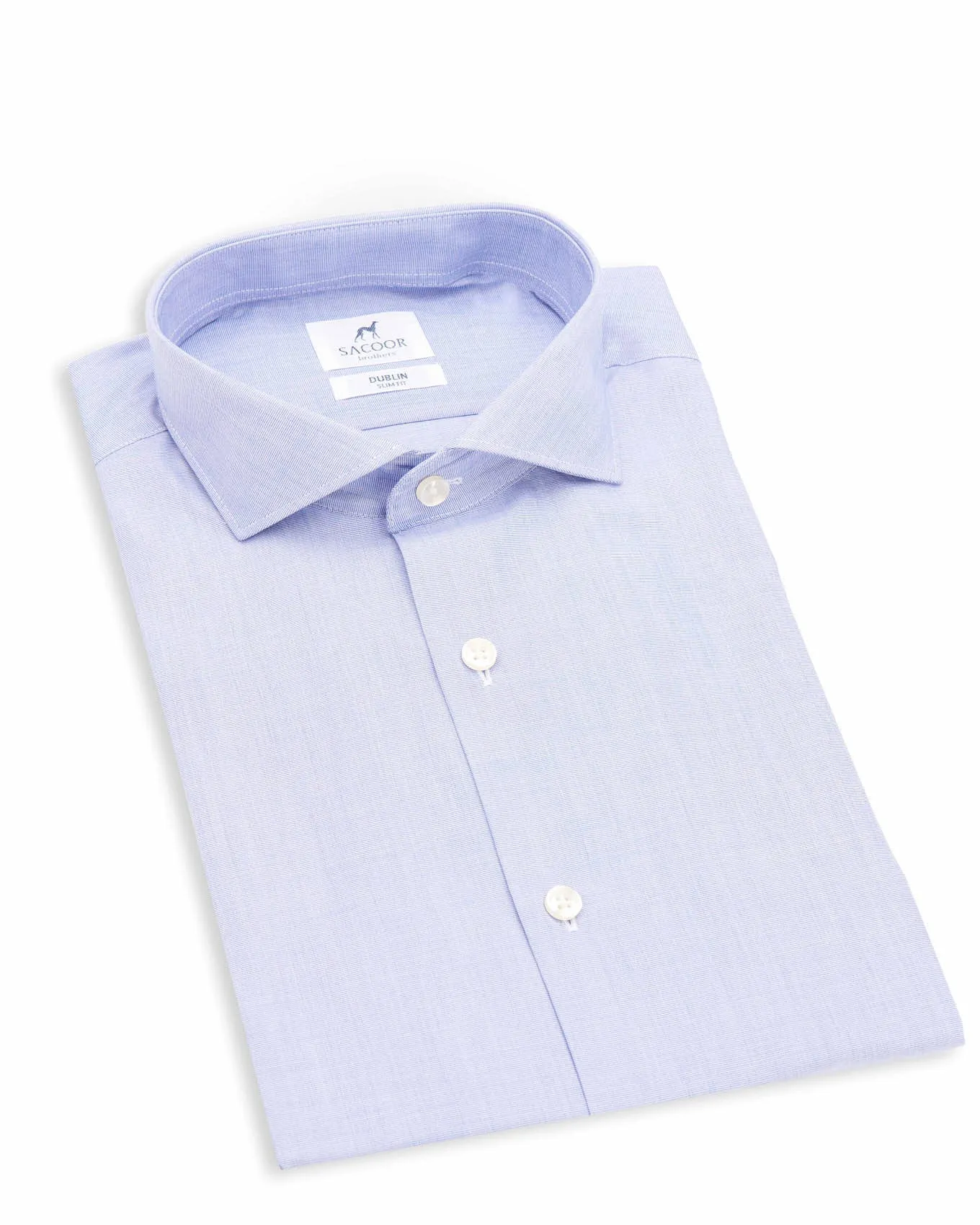 Slim fit fil a fil cotton formal shirt