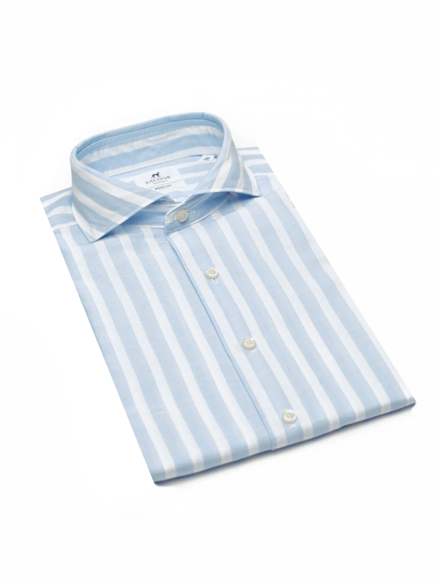 Slim fit New Formal linen stripes shirt