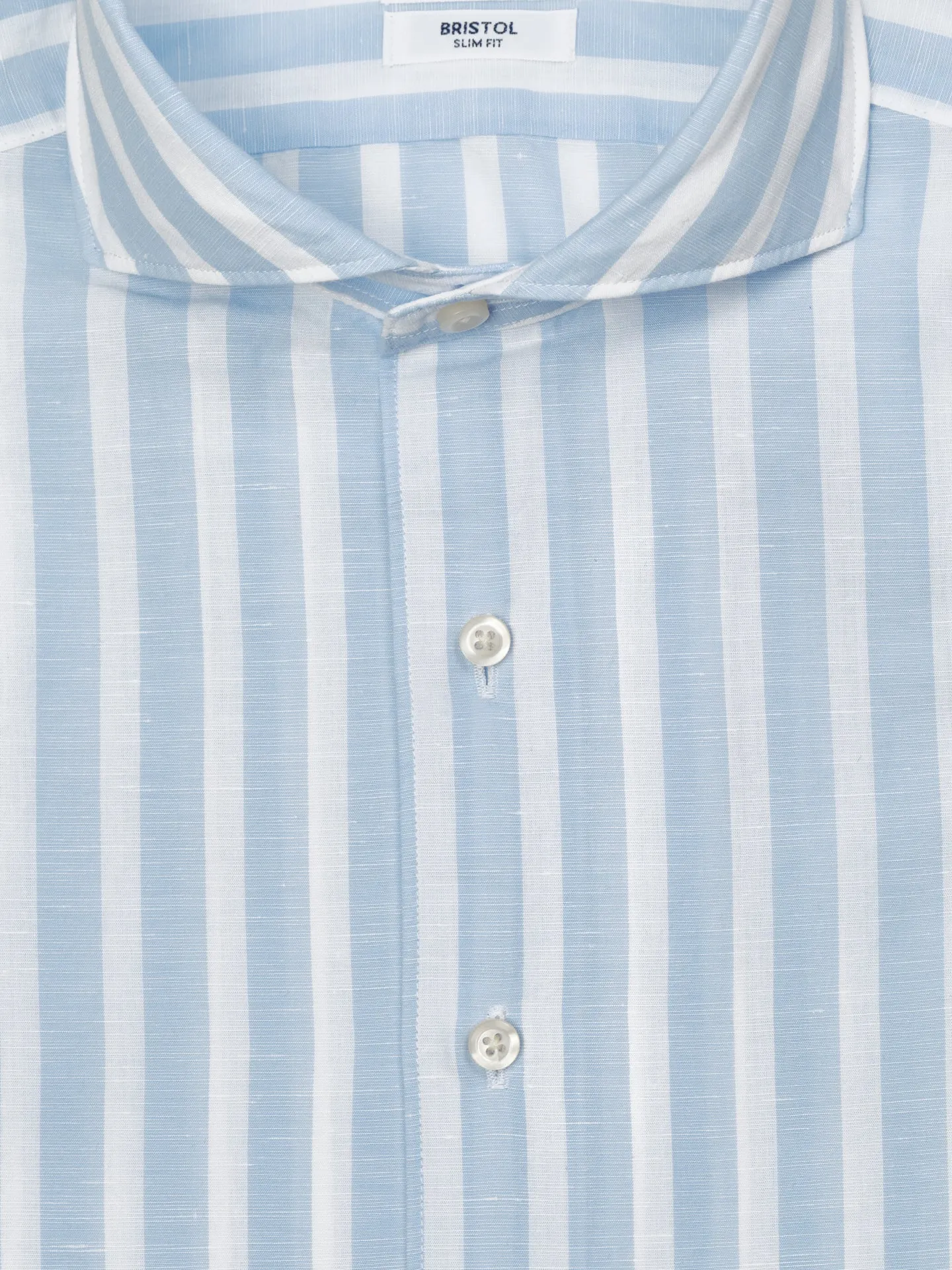 Slim fit New Formal linen stripes shirt