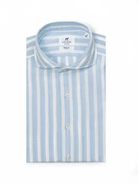 Slim fit New Formal linen stripes shirt