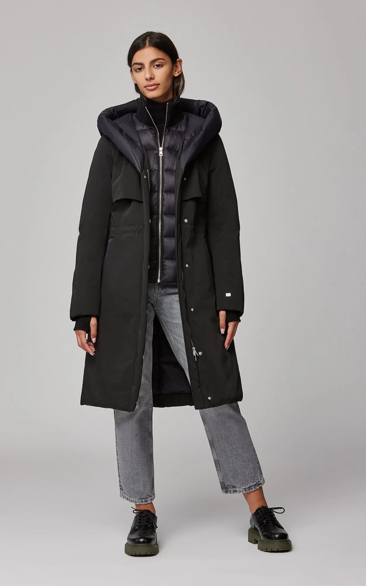 SOIA&KYO SAMARA-TD - Semi-Fitted Classic Down Coat With Hood