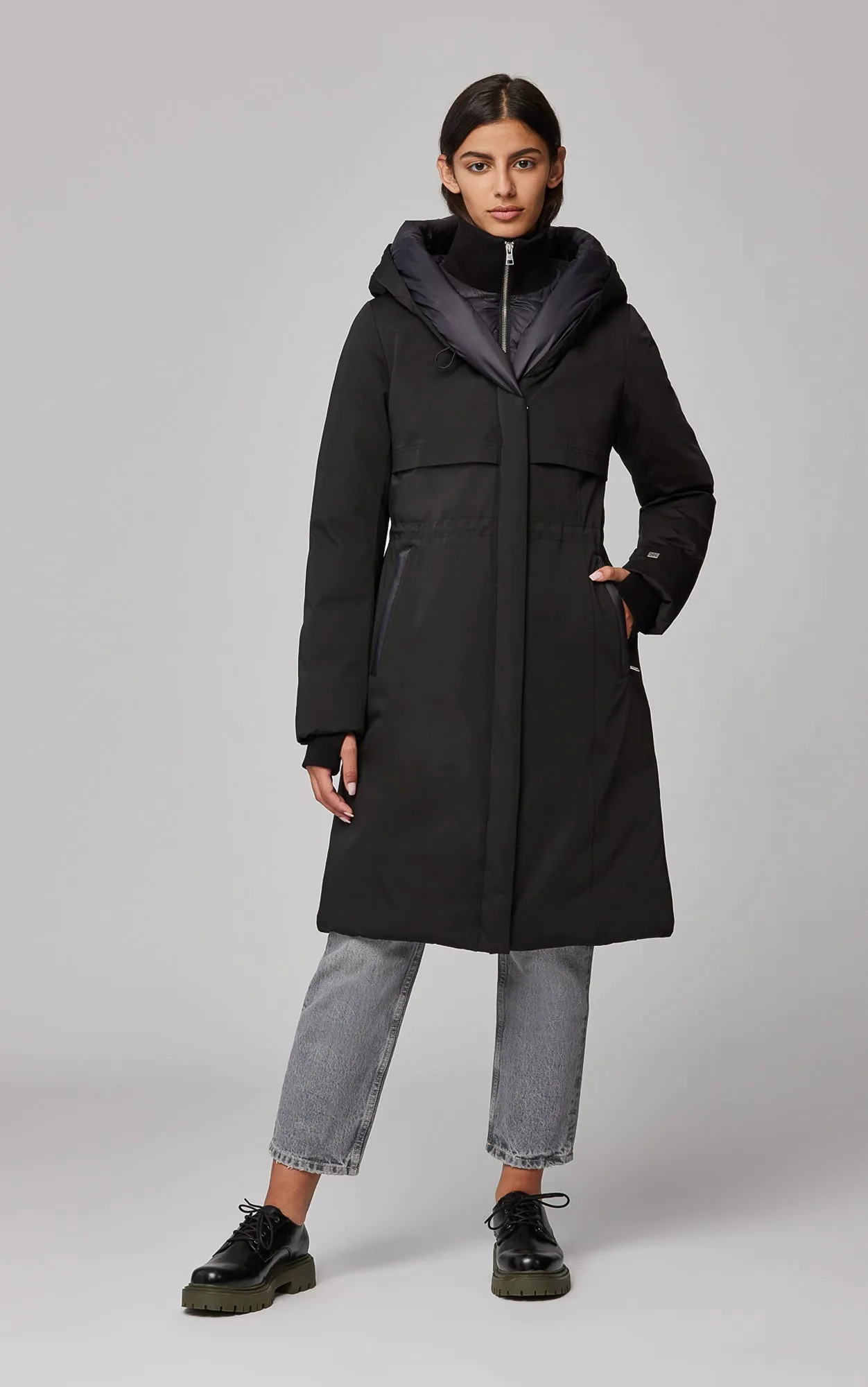 SOIA&KYO SAMARA-TD - Semi-Fitted Classic Down Coat With Hood