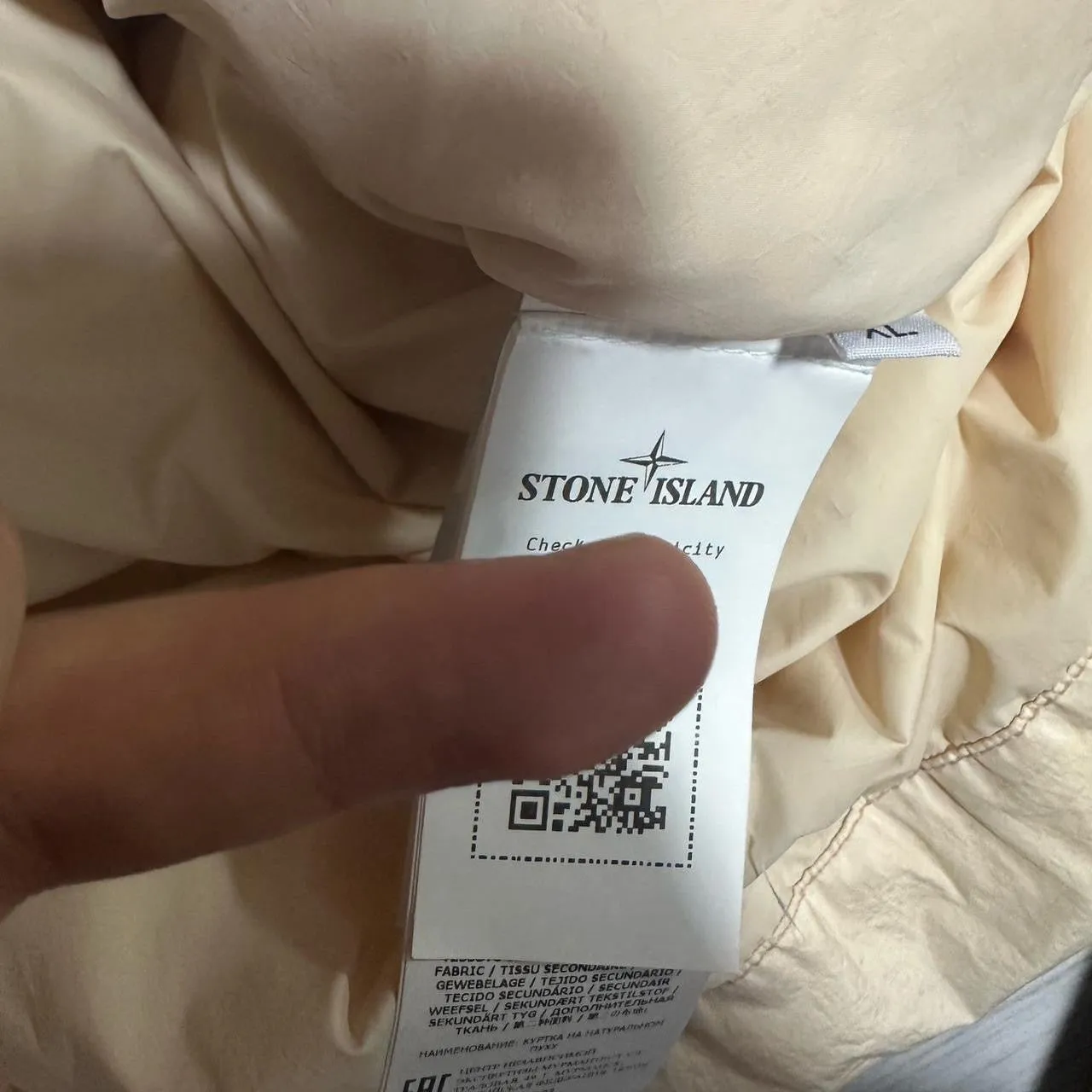 Stone Island Garment Dyed Crinkle Reps R-NY Down Long Puffer Jacket