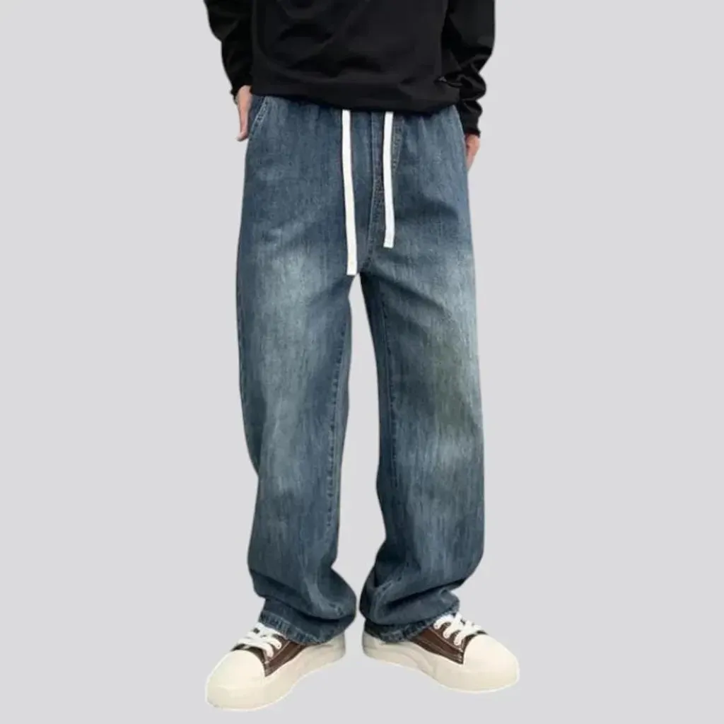 Stylish vintage baggy denim joggers for men