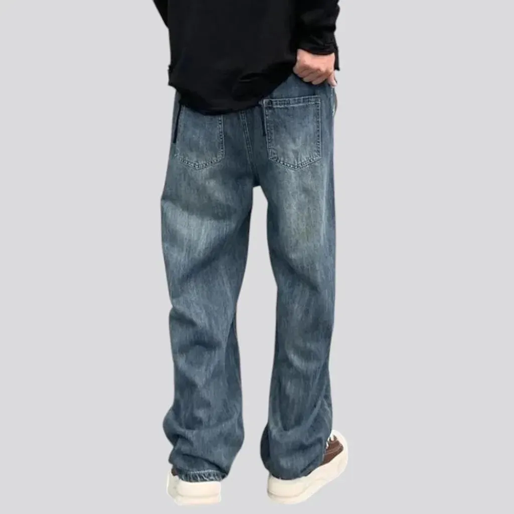 Stylish vintage baggy denim joggers for men