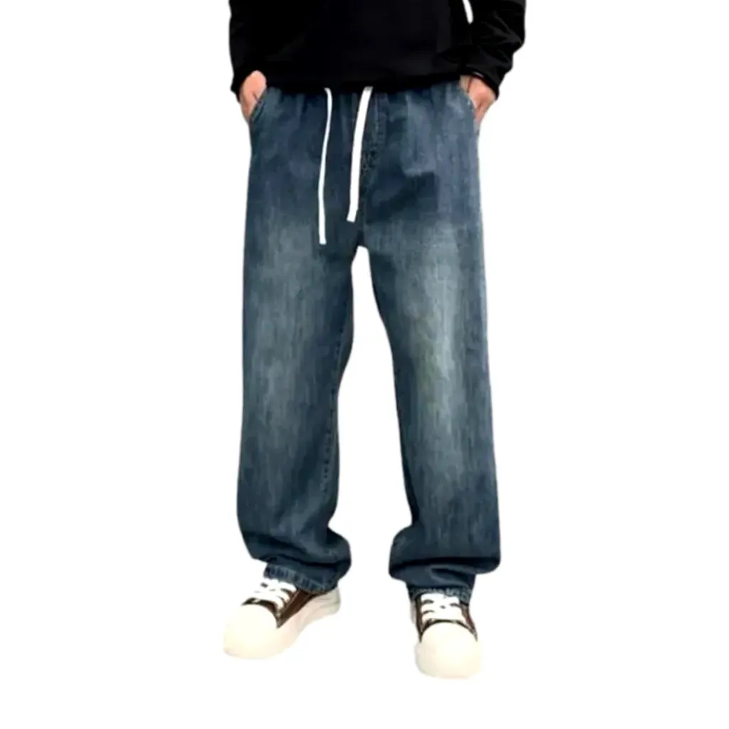 Stylish vintage baggy denim joggers for men