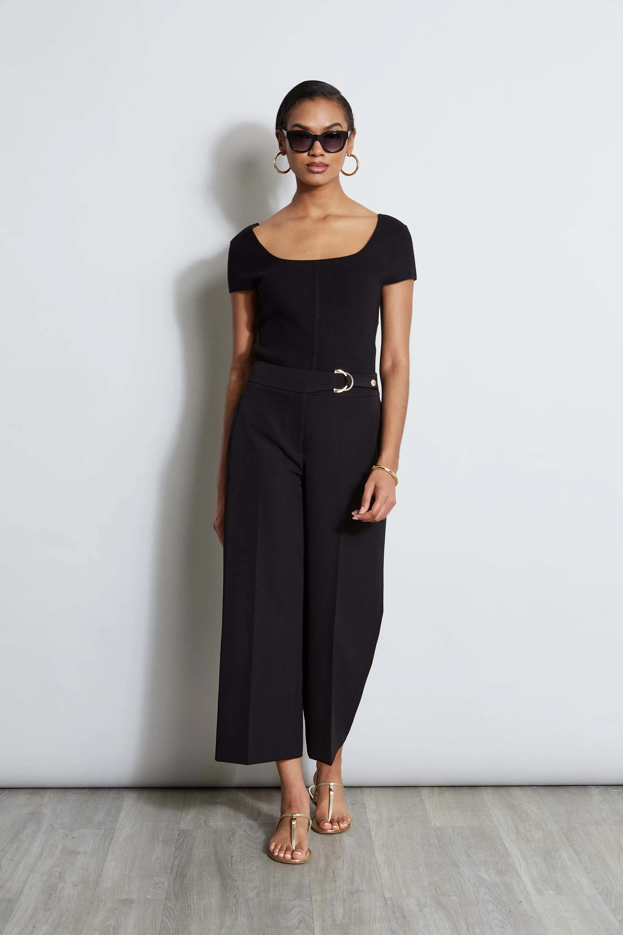 T-Tahari Cropped Wide Leg Pant