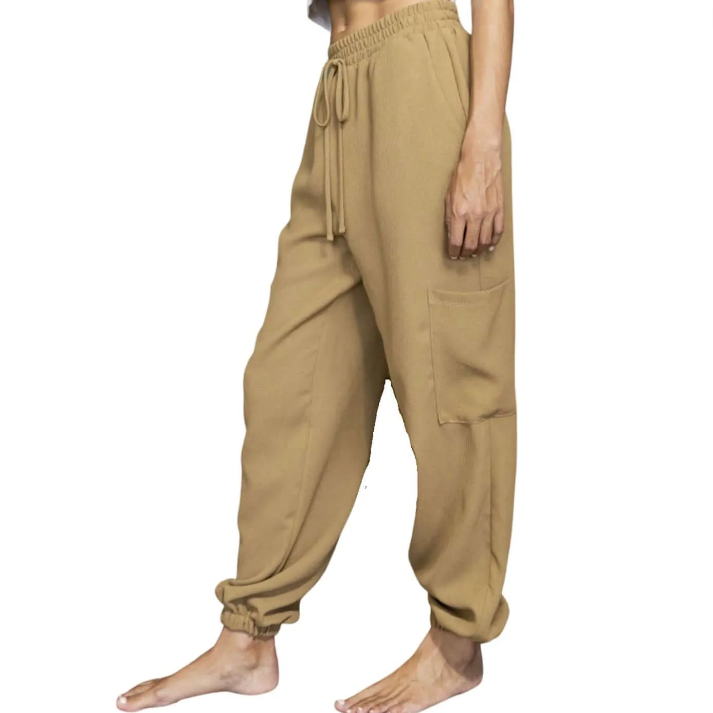 Textured Baggy Cargo Joggers Made in USA - Clearance Final Sale