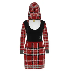 TRP Twisted Patterns 06: Digital Plaid 01-05A Designer Hoodie Dress