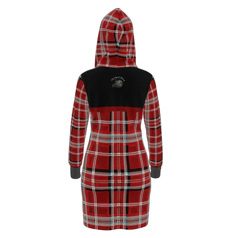 TRP Twisted Patterns 06: Digital Plaid 01-05A Designer Hoodie Dress