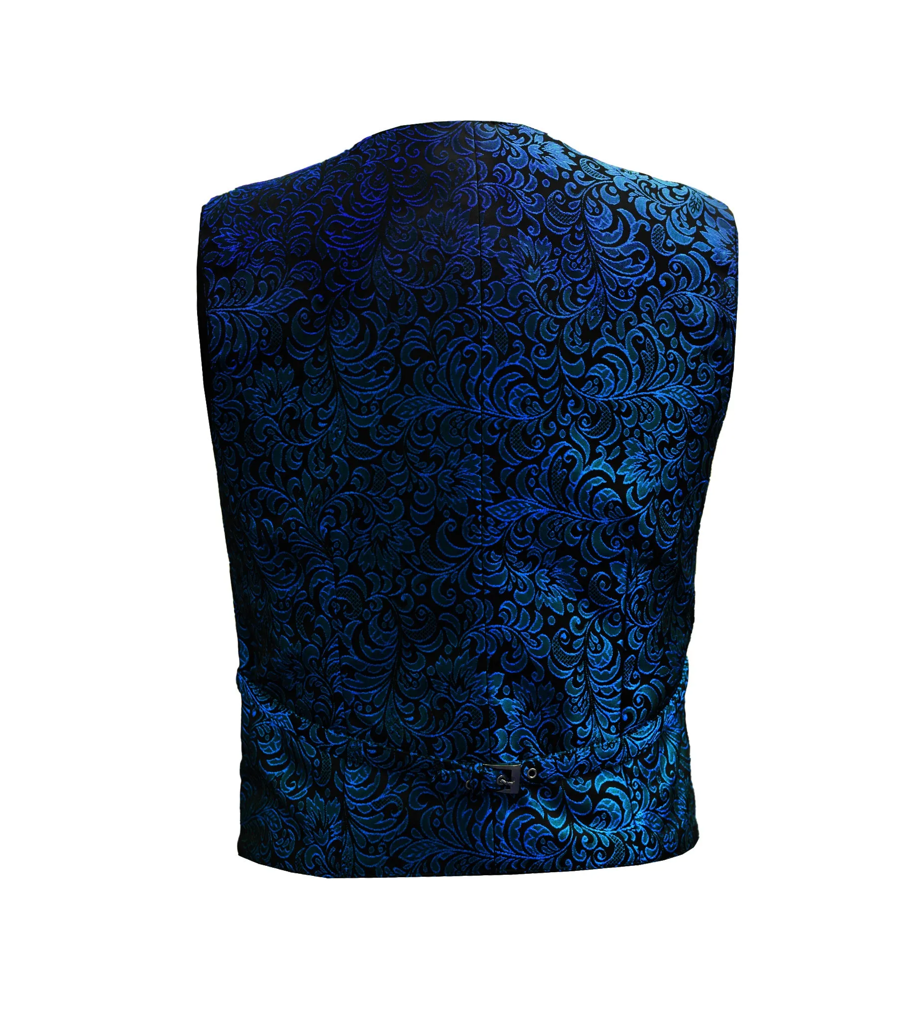 Turquoise Brocade Men's Waist Coat