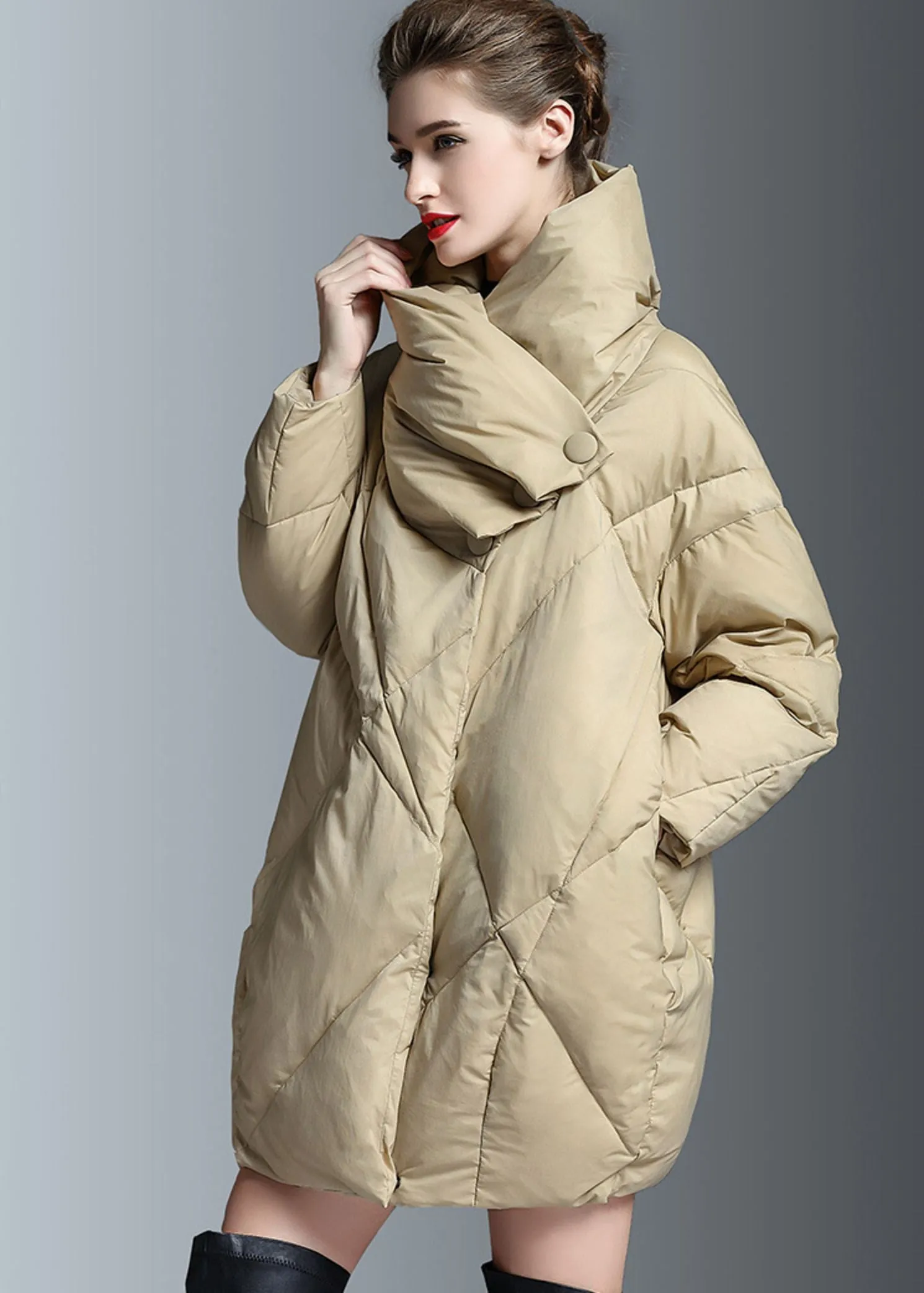 Utility Collar Cocoon Down Puffer Coat