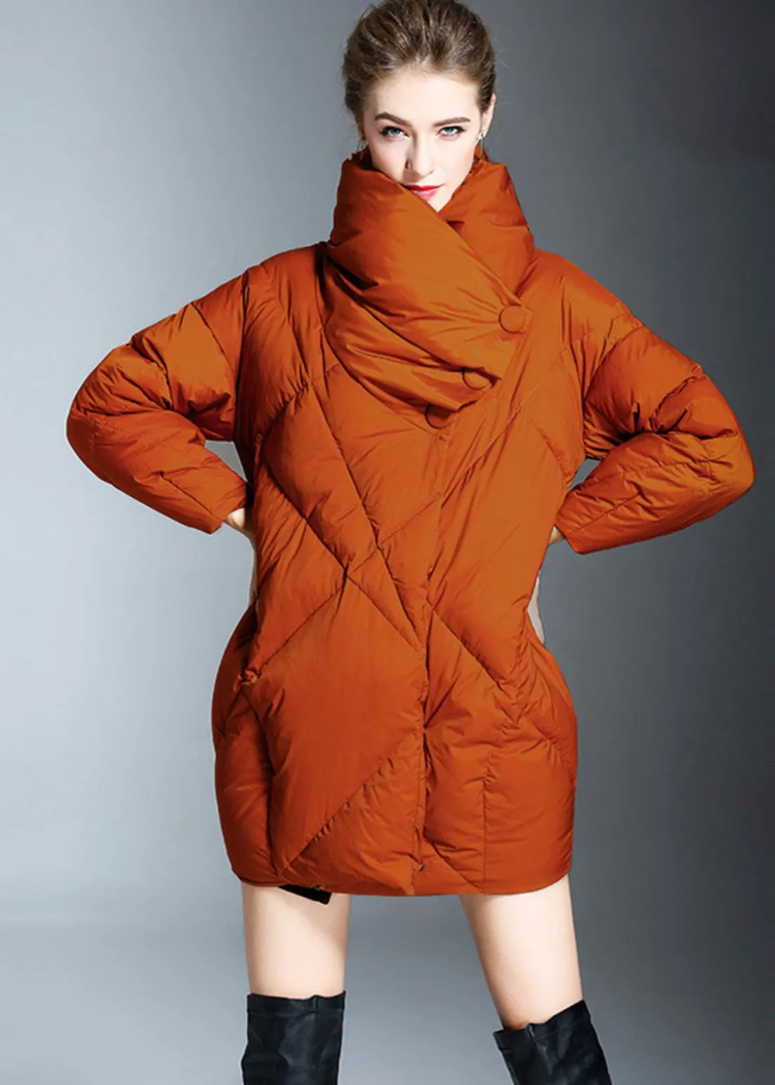 Utility Collar Cocoon Down Puffer Coat