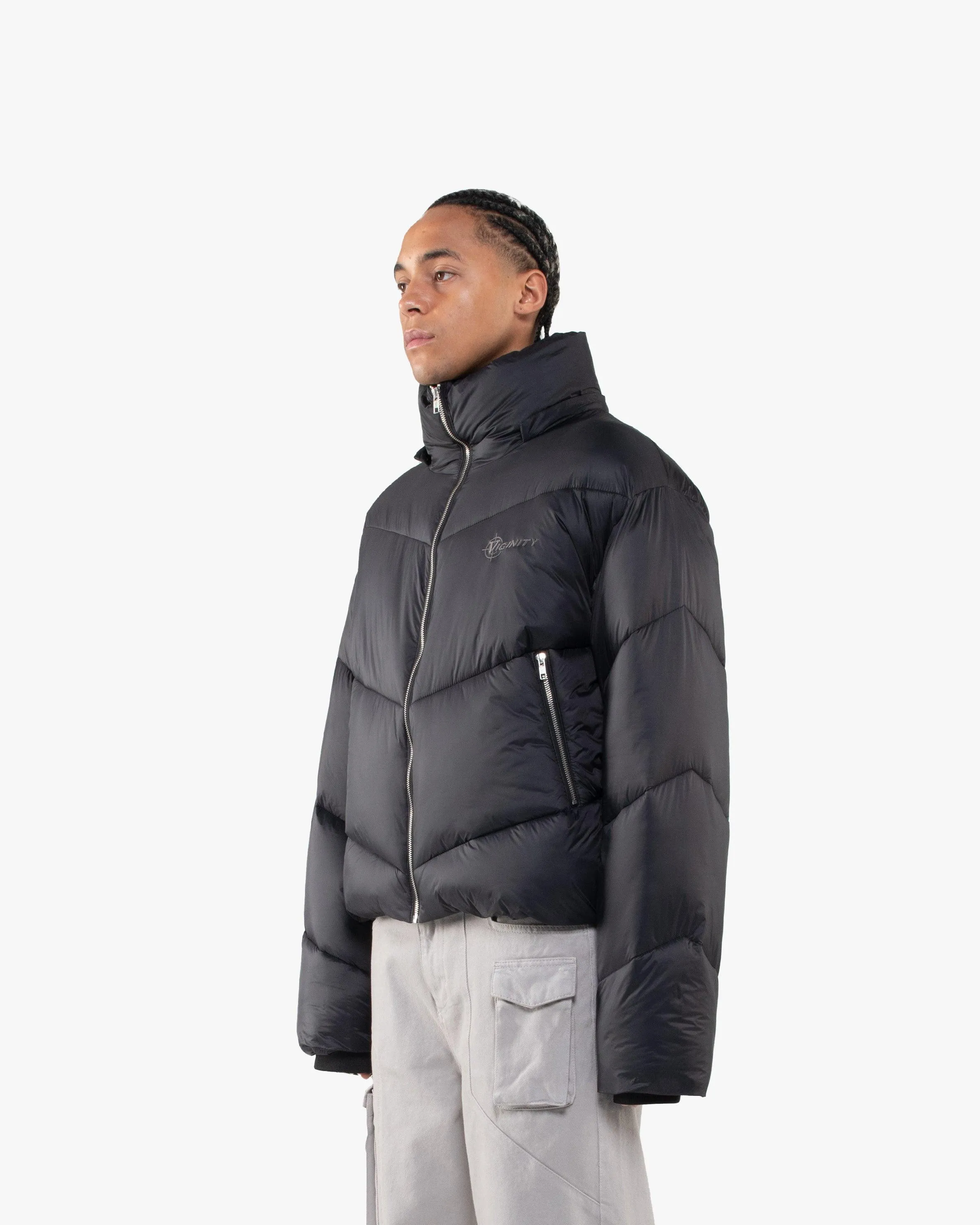 V-PUFFER JACKET BLACK