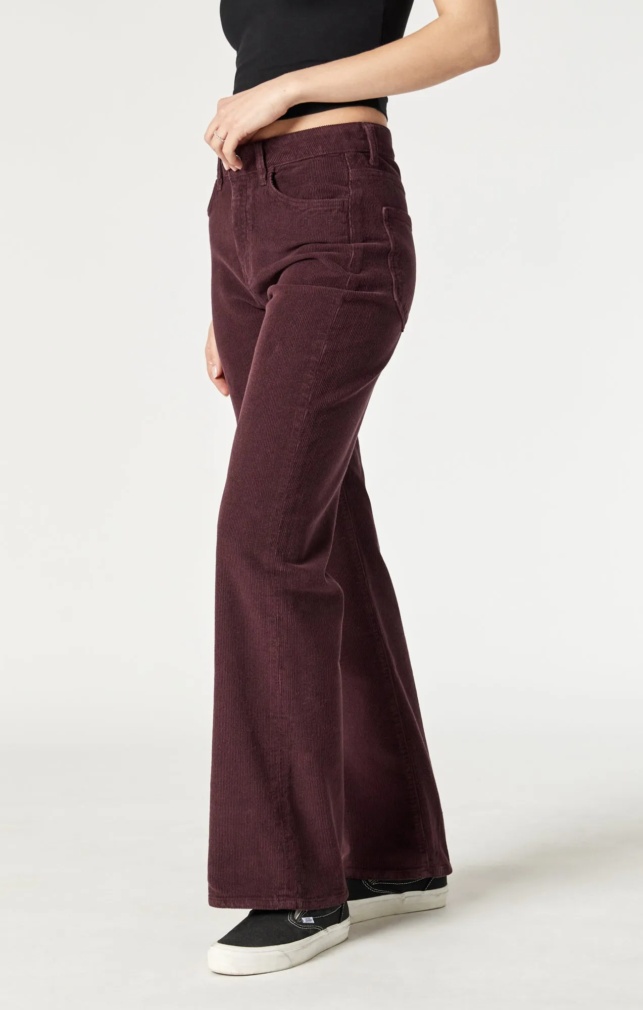 VICTORIA WIDE LEG IN MAHOGANY CORD