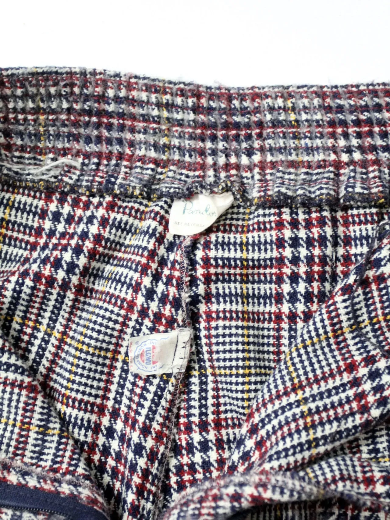 vintage 70s plaid trousers, 28 x 30