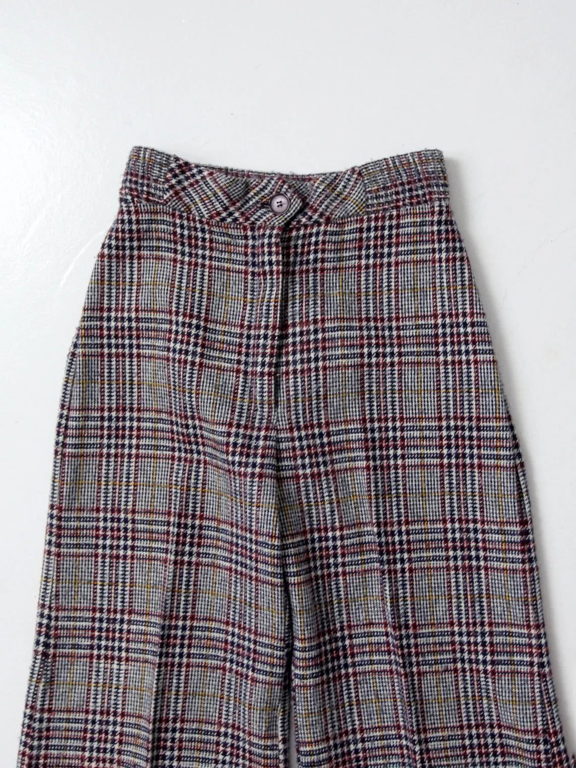 vintage 70s plaid trousers, 28 x 30