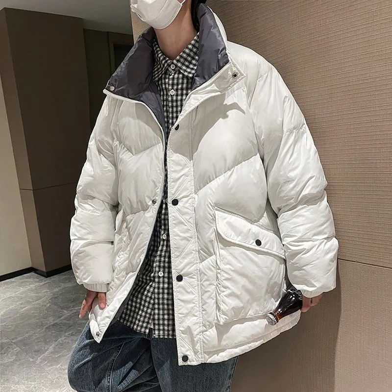 Warmth Trendy Versatile Plus Stand-Up Collar Puffer Jacket