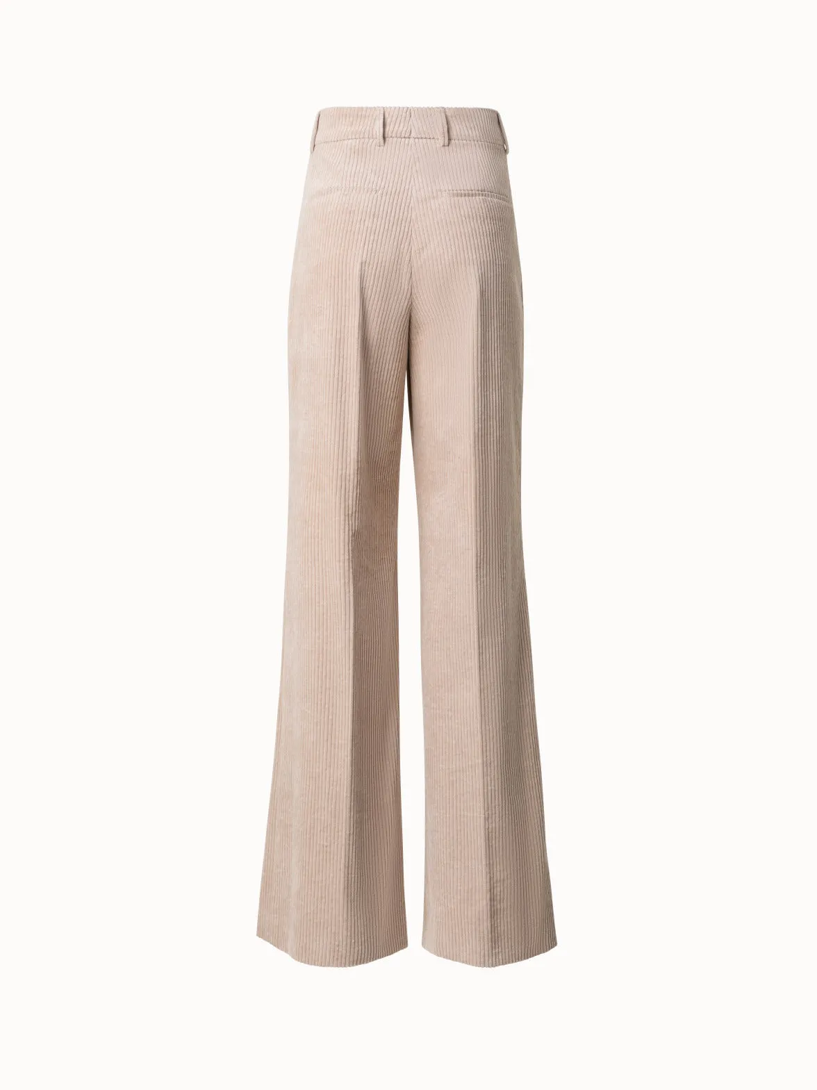 Wide Corduroy Pants in Cotton Cashmere